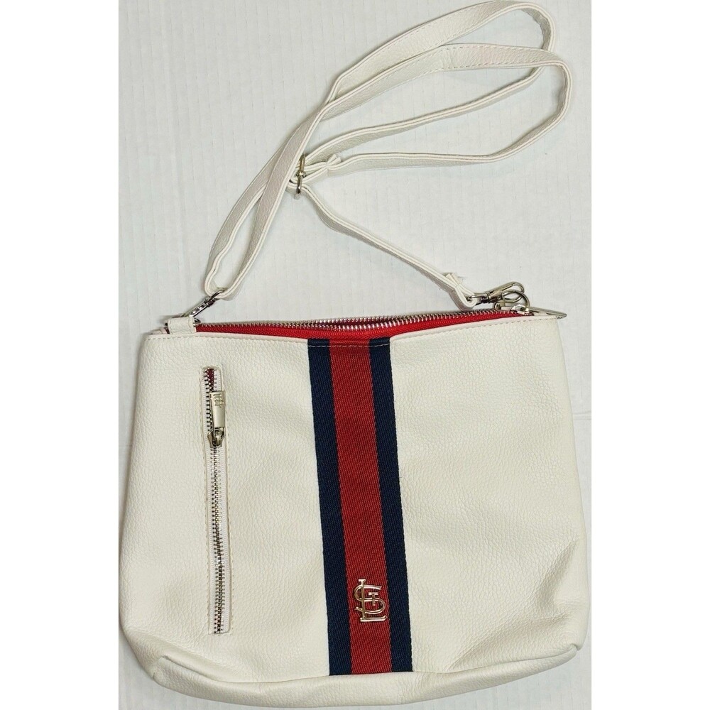 Saint Louis Cardinals MLB Crossbody Bag Purse Red/Blue Stripe Game Day